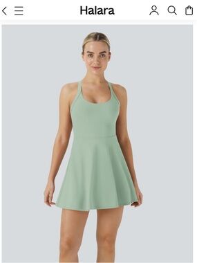 Halara SoftlyZero™ Airy Backless Twisted CoolTouch Dance Active Dress-Easy Peezy